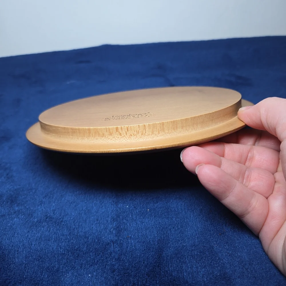 Longaberger Solid Wood Round Basket Topper 7.5" - Picture 3 of 4